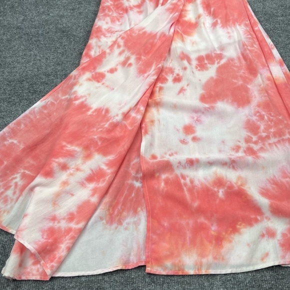 Hyfve Dress Womens Small Pink White Tie-Dye Maxi Sleeveless Sundress 100% Cotton - Picture 6 of 12